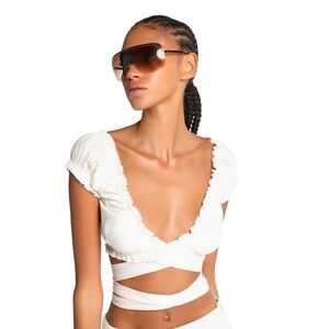 NEW I.AM.GIA White Bindi Crop Top 2.0 - S